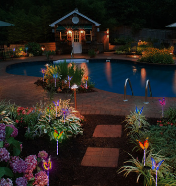7-Color LED Fiber Optic Butterfly Solar Garden Light