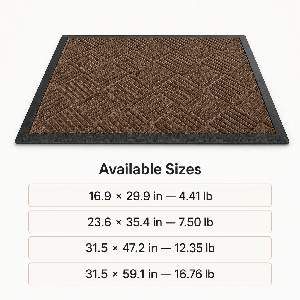 Washable Outdoor Entry Mat, Non Slip Rubber Back Door Mat for Front Door