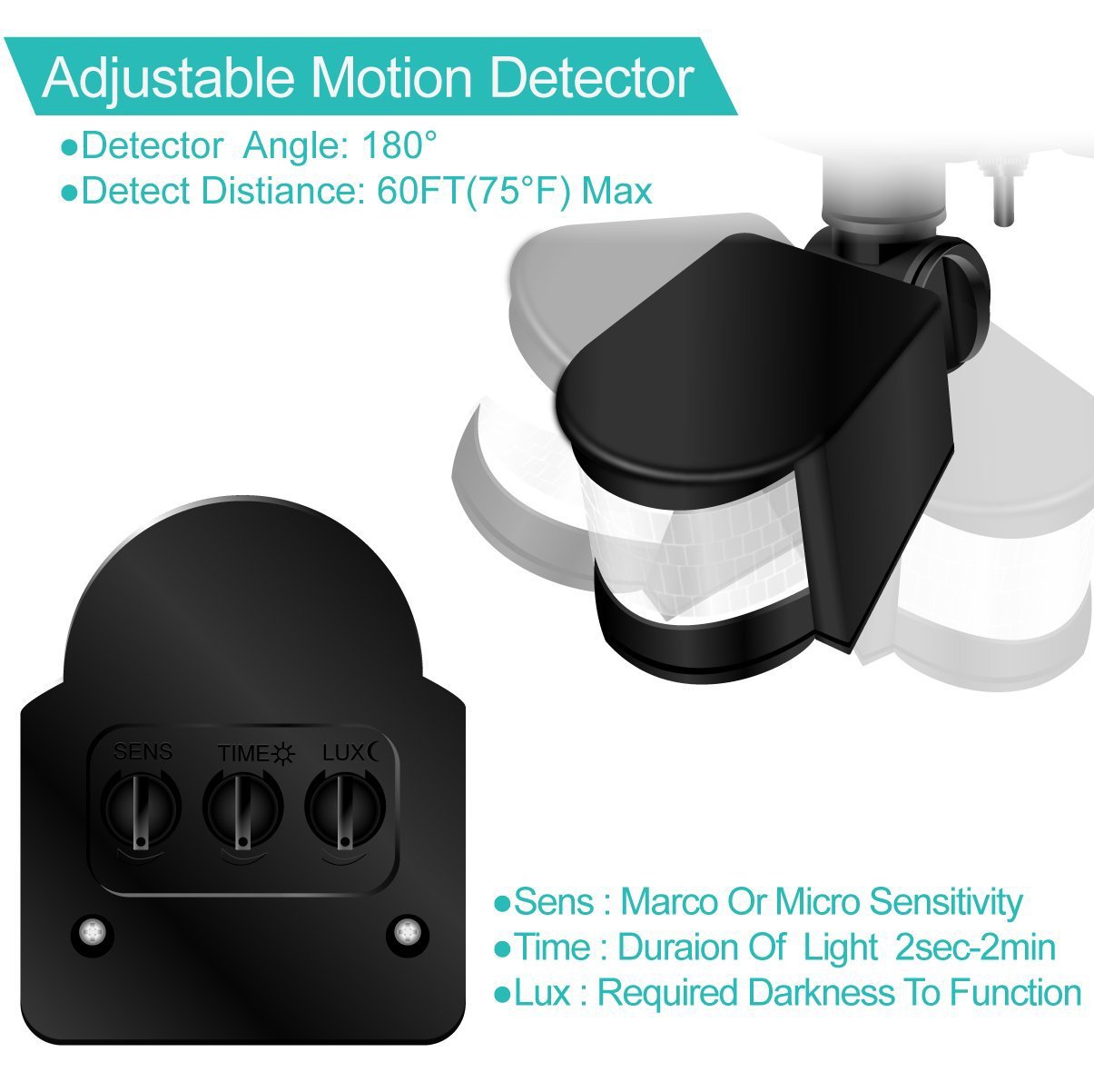 90LED Waterproof Solar Infrared Motion Sensor Wall Light