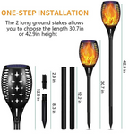 Solar Flame Torch Garden Light
