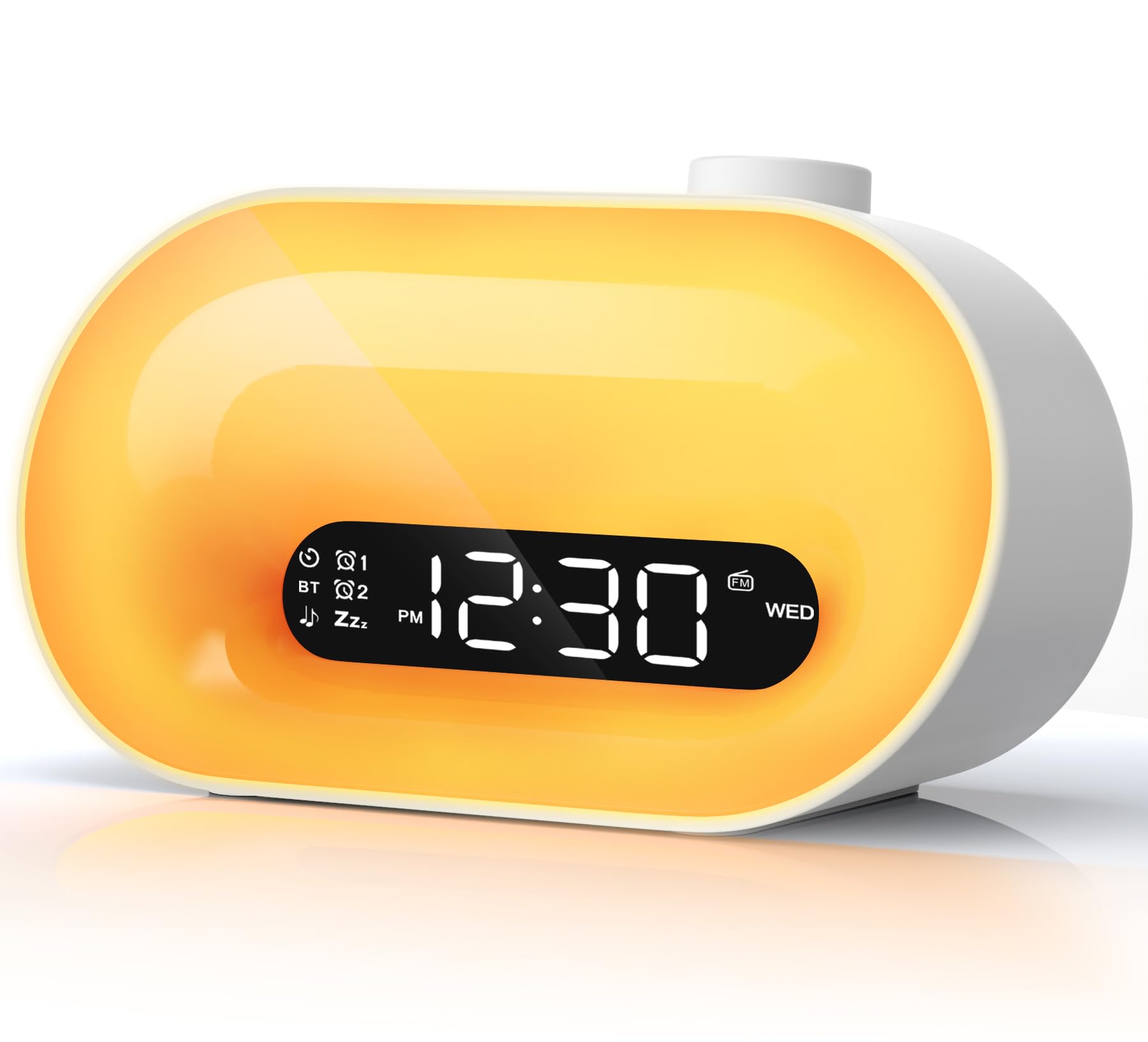 Sunrise Alarm Clock Wake Up Light for Kids Bedroom Heavy Sleepers Adults Sunlight Alarm Clock with FM Radio Sound Machine Bluetooth Speaker Nightlight Gradual Dawn Simulator Gift for Boys Girls