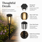 Outdoor Solar Pathway Light – IP65 Warm White Garden Stake Light