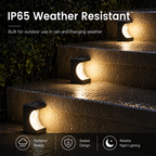 Solar Step Lights Outdoor – IP65 Dusk to Dawn LED Stair Lights