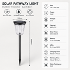 Solar Pathway Lights Outdoor – Dual Color Dusk to Dawn Garden Stake Lights