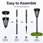 Solar RGB Pathway Lights Outdoor – Color Changing Dusk to Dawn Garden Stake Lights