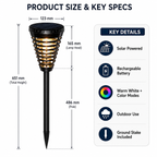 Solar RGB Pathway Lights Outdoor – Color Changing Dusk to Dawn Garden Stake Lights