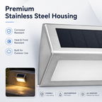 Solar Step Lights Outdoor – IP65 Stainless Steel Deck & Stair Lights
