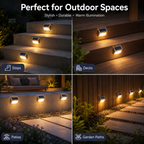 Solar Step Lights Outdoor – IP65 Stainless Steel Deck & Stair Lights