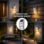 Solar Motion Sensor Wall Lights Outdoor – IP65 Stainless Steel Security Light