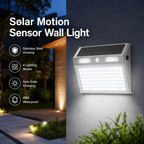 Solar Motion Sensor Wall Lights Outdoor – IP65 Stainless Steel Security Light
