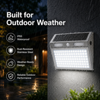 Solar Motion Sensor Wall Lights Outdoor – IP65 Stainless Steel Security Light