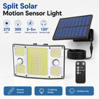 Split Solar Motion Sensor Lights Outdoor – Remote Control Security Wall Light
