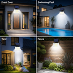 Split Solar Motion Sensor Lights Outdoor – Remote Control Security Wall Light