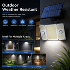 Split Solar Motion Sensor Lights Outdoor – Remote Control Security Wall Light