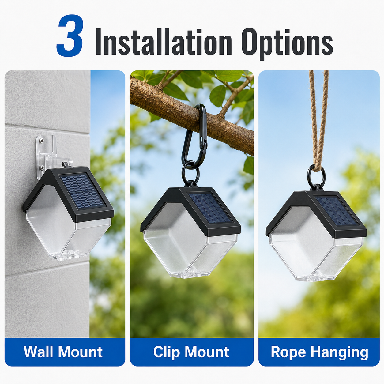 Solar Hanging Lantern Outdoor – Warm White & Color Changing Garden Light