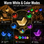 Solar Hanging Lantern Outdoor – Warm White & Color Changing Garden Light