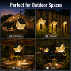 Solar Hanging Lantern Outdoor – Warm White & Color Changing Garden Light