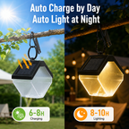Solar Hanging Lantern Outdoor – Warm White & Color Changing Garden Light
