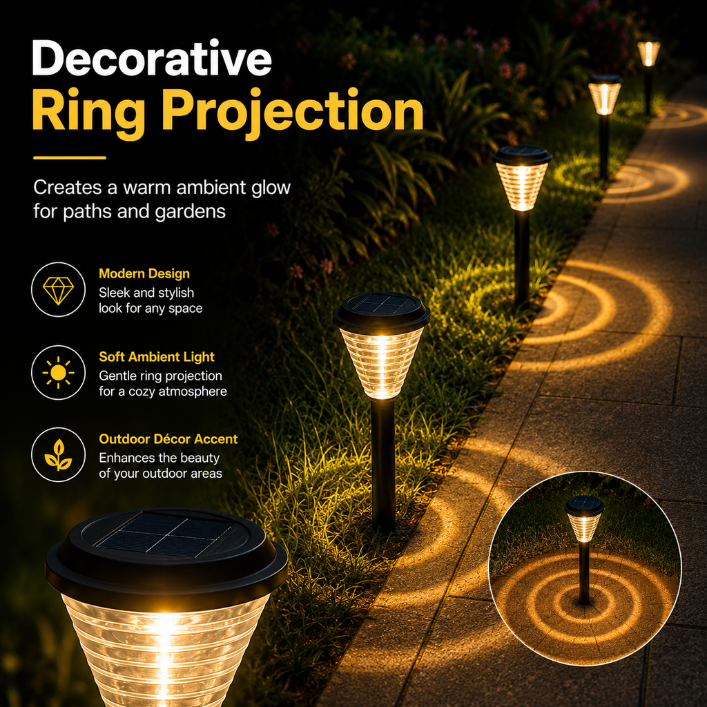 Solar Pathway Lights Outdoor – Warm White & Color Changing Garden Lights