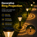 Solar Pathway Lights Outdoor – Warm White & Color Changing Garden Lights