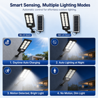 All-in-One Solar Street Light with Motion Sensor & Remote Control – 96/192 LEDs