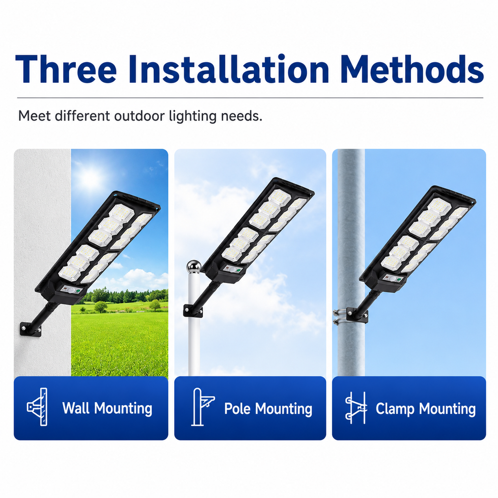 All-in-One Solar Street Light with Motion Sensor & Remote Control – 96/192 LEDs