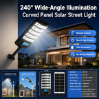 288 LED Solar Street Light with Motion Sensor & Remote Control