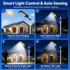 288 LED Solar Street Light with Motion Sensor & Remote Control