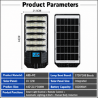 288 LED Solar Street Light with Motion Sensor & Remote Control