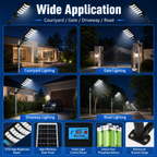 288 LED Solar Street Light with Motion Sensor & Remote Control