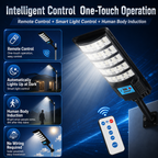 288 LED Solar Street Light with Motion Sensor & Remote Control