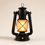 Solar Camping Lantern with USB Charging, Vintage LED Warm Light