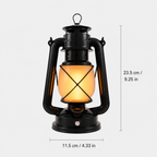 Solar Camping Lantern with USB Charging, Vintage LED Warm Light