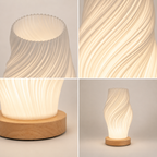 3D Printed Wave Table Lamp | Touch LED Bedside Lamp
