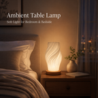 3D Printed Wave Table Lamp | Touch LED Bedside Lamp