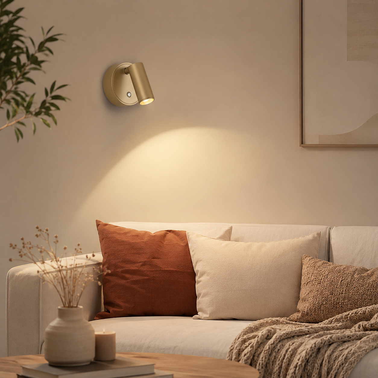 Rechargeable Magnetic Wall Sconce | Touch Dimmable Wall Light