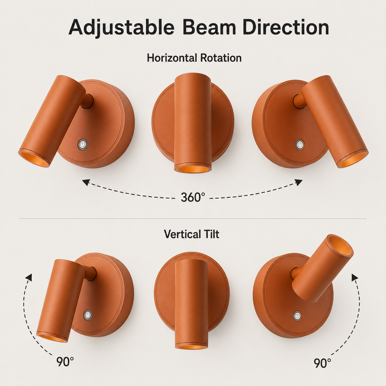 Rechargeable Magnetic Wall Sconce | Touch Dimmable Wall Light