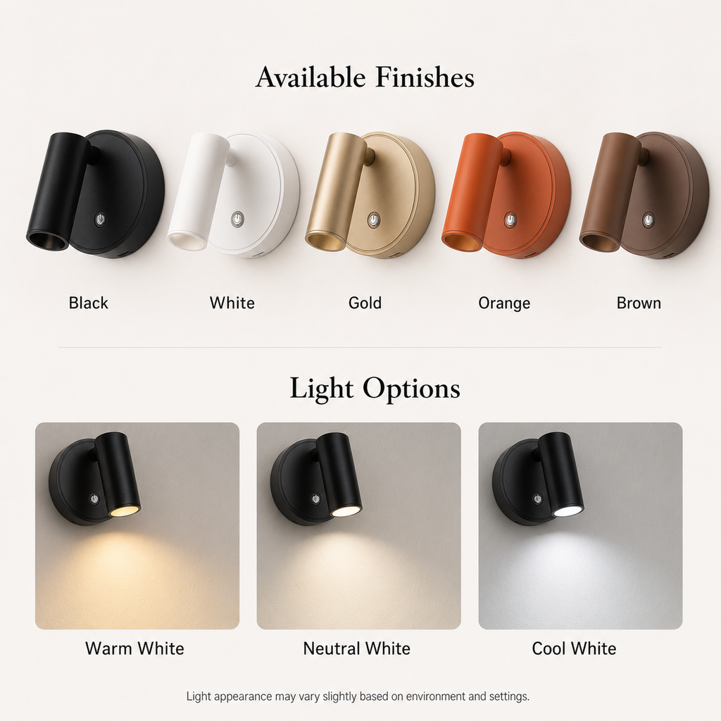 Rechargeable Magnetic Wall Sconce | Touch Dimmable Wall Light