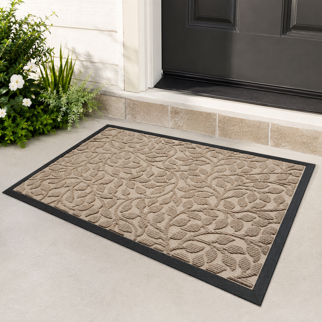 Washable Outdoor Entry Mat, Non Slip Rubber Back Door Mat for Front Door