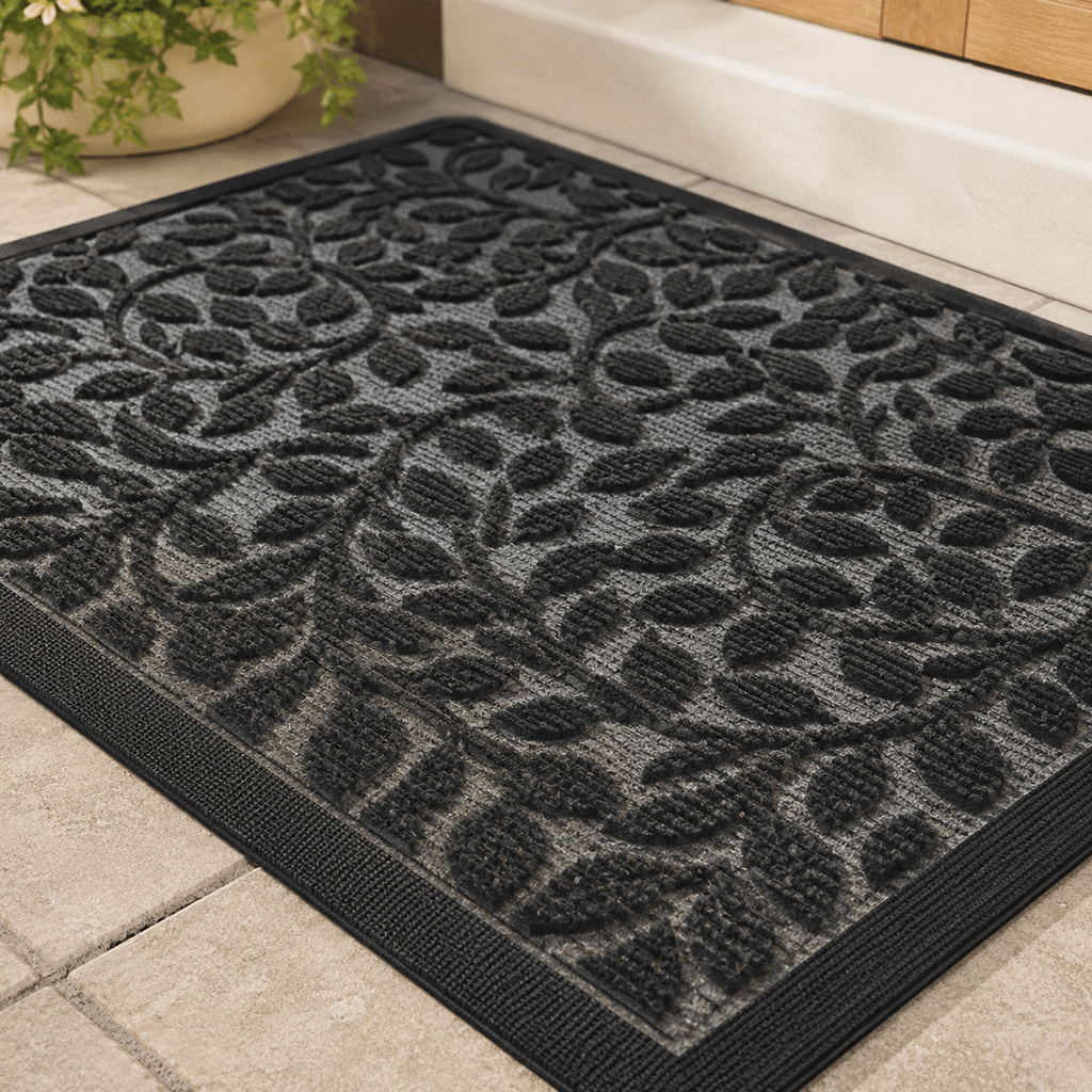 Washable Outdoor Entry Mat, Non Slip Rubber Back Door Mat for Front Door