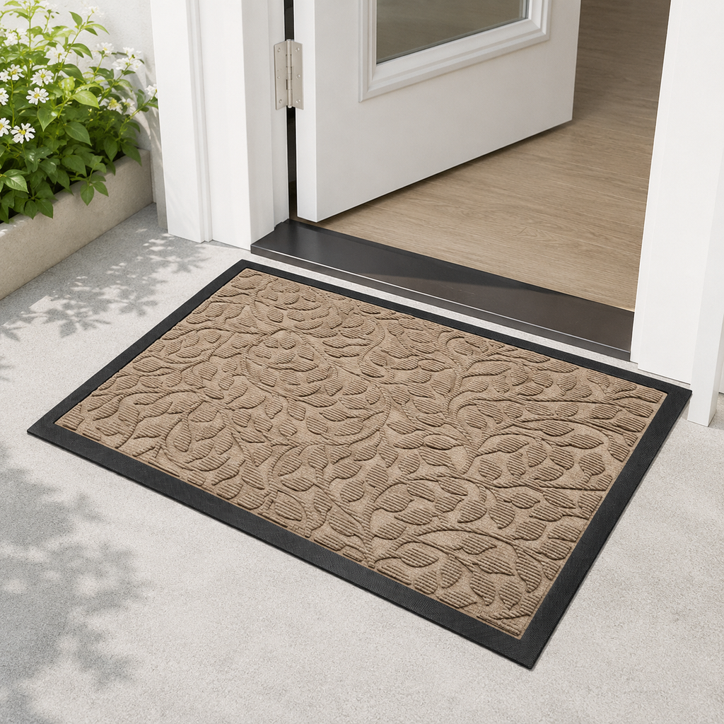 Washable Outdoor Entry Mat, Non Slip Rubber Back Door Mat for Front Door