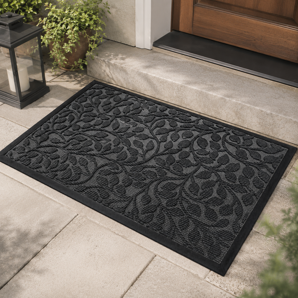 Washable Outdoor Entry Mat, Non Slip Rubber Back Door Mat for Front Door