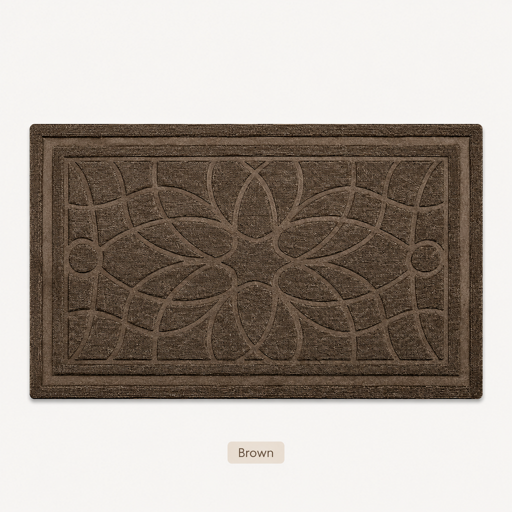 Customizable 2-Pack Polypropylene Door Mats with Rubber Backing Non-Slip Washable Entryway Rugs