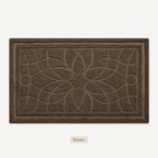 Customizable 2-Pack Polypropylene Door Mats with Rubber Backing Non-Slip Washable Entryway Rugs