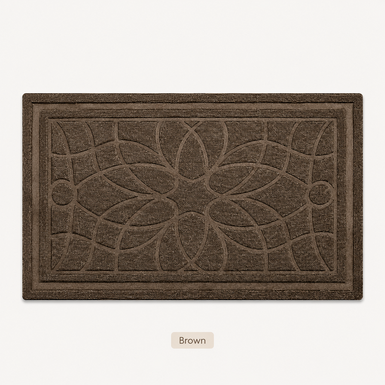 Customizable 2-Pack Polypropylene Door Mats with Rubber Backing Non-Slip Washable Entryway Rugs