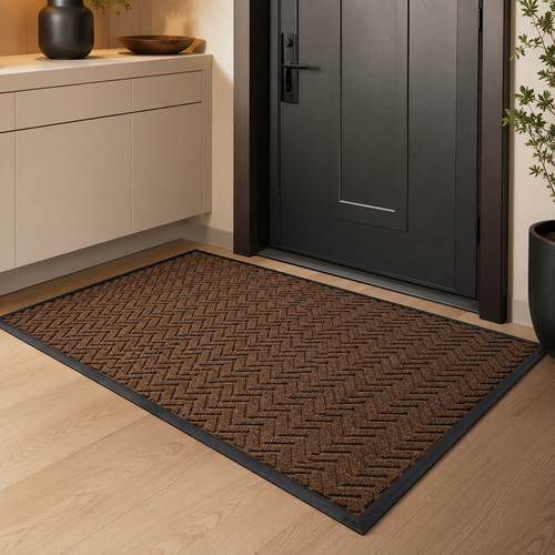 2-Pack Polypropylene Door Mats | Non-Slip Rubber Backing Entryway Rugs