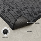 2-Pack Polypropylene Door Mats | Non-Slip Rubber Backing Entryway Rugs