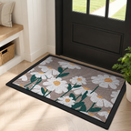 2-Pack Nylon Filament Door Mats with Non-Slip Rubber Backing Customizable Entryway Rugs