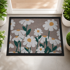 2-Pack Nylon Filament Door Mats with Non-Slip Rubber Backing Customizable Entryway Rugs