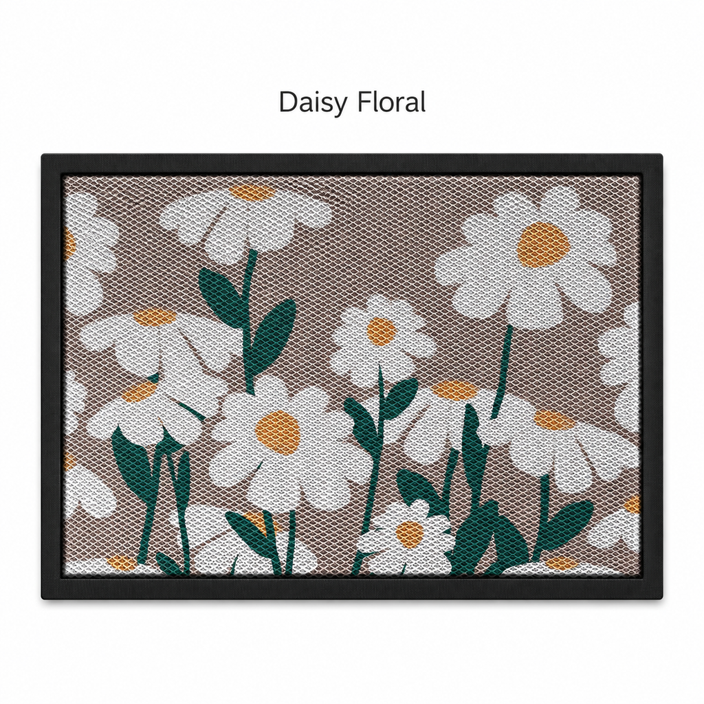 2-Pack Nylon Filament Door Mats with Non-Slip Rubber Backing Customizable Entryway Rugs